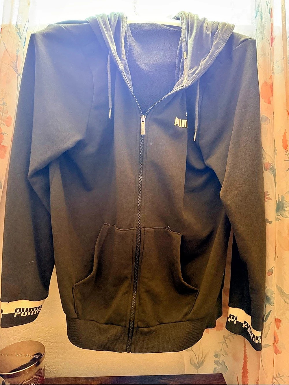 Puma olive green Zip-Up Hoodie